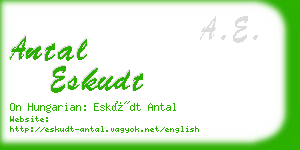 antal eskudt business card